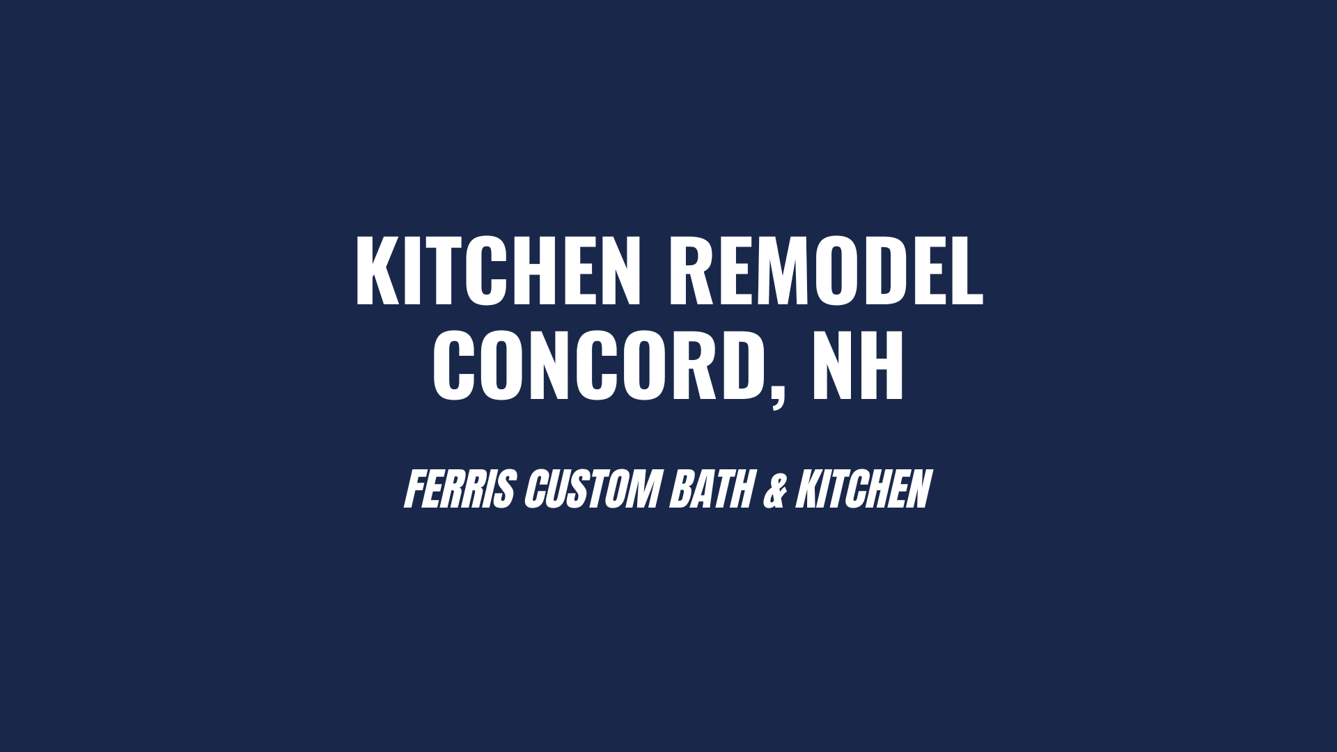 Kitchen remodel concord nh